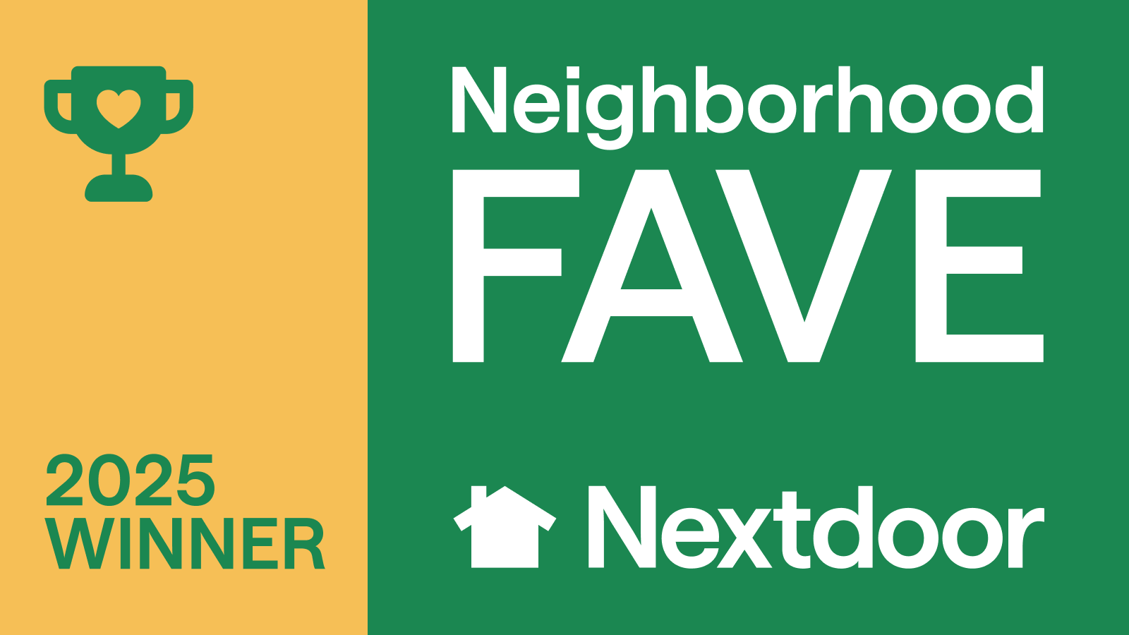 Nextdoor Neighborhood Fave 2025 winner banner